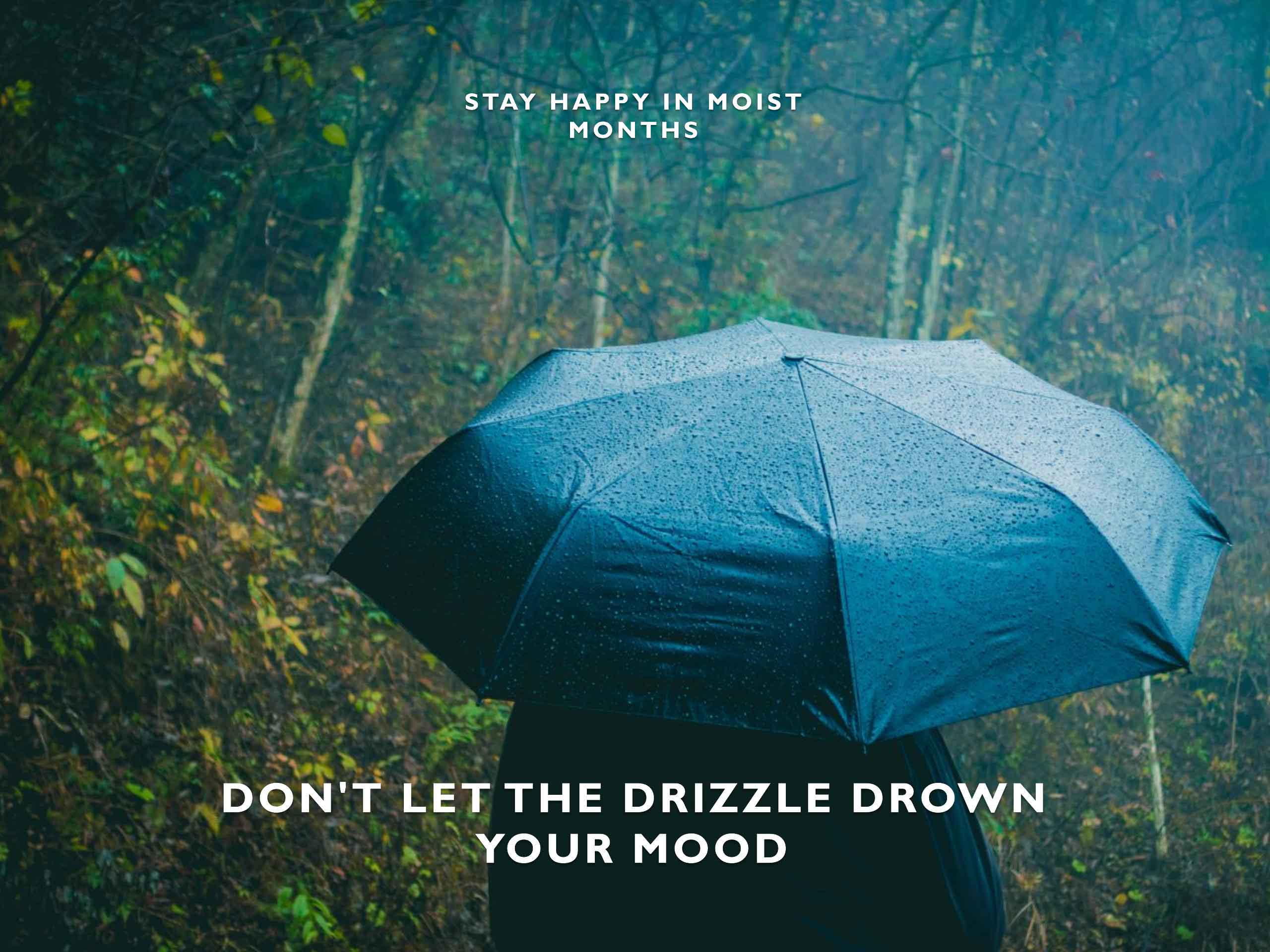 Don't Let the Drizzle Drown Your Mood in Moist Months